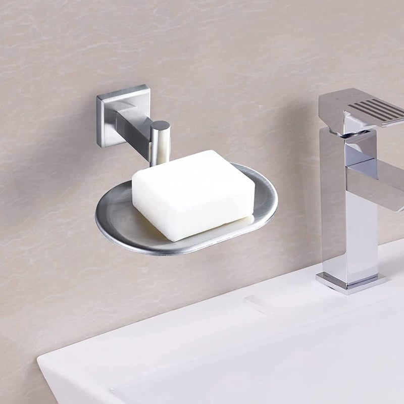 Leyden Bathroom Toilet Soap Dish, Silver Soap Holder for Shower Stainless Steel Wall Mount Brushed Nickel Finish Rustproof - Image 2